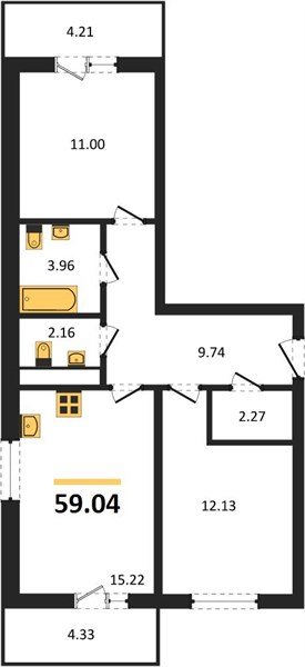 Фото №1: 2-комнатная квартира 58 м² - Краснодар, Прикубанский внутригородской округ, мкр. ЖК Тёплые Края