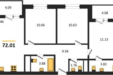 Фото №1: 3-комнатная квартира 71 м² - Краснодар, мкр. ЖК Тёплые Края, 
