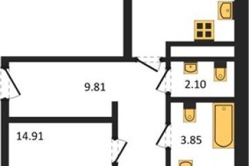 Фото №1: 2-комнатная квартира 59 м² - Краснодар, мкр. ЖК Тёплые Края, 
