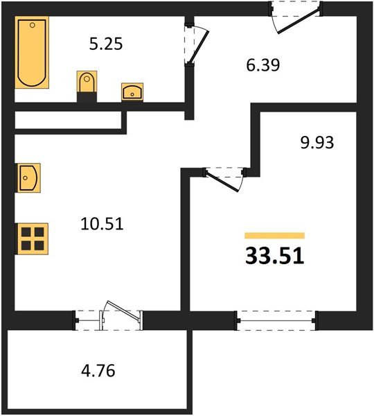 Фото №1: 1-комнатная квартира 33 м² - Краснодар, Прикубанский внутригородской округ, мкр. ЖК Тёплые Края