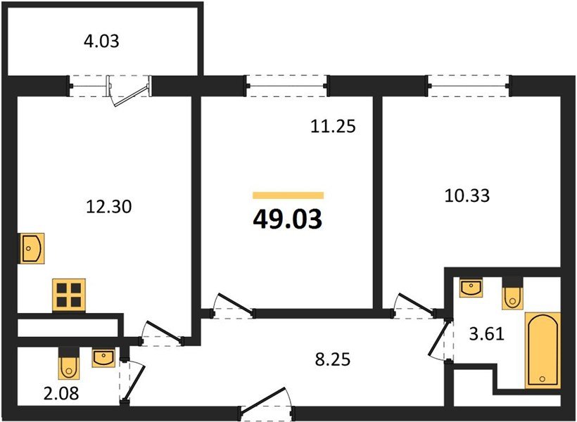 Фото №1: 2-комнатная квартира 48 м² - Краснодар, Прикубанский внутригородской округ, мкр. ЖК Тёплые Края