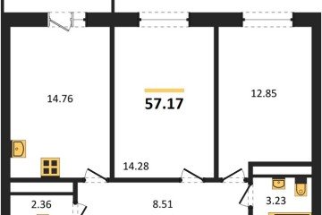Фото №1: 2-комнатная квартира 56 м² - Краснодар, мкр. ЖК Тёплые Края, 