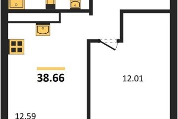 Фото №1: 1-комнатная квартира 38 м² - Краснодар, мкр. ЖК Тёплые Края, 