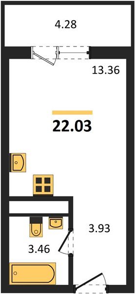 Фото №1: Студия 22 м² - Краснодар, Прикубанский внутригородской округ, мкр. ЖК Тёплые Края