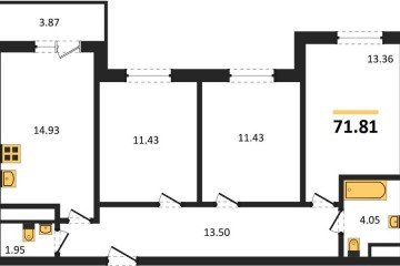 Фото №1: 3-комнатная квартира 71 м² - Краснодар, мкр. ЖК Тёплые Края, 