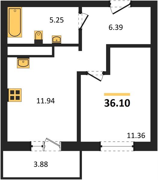 Фото №1: 1-комнатная квартира 35 м² - Краснодар, Прикубанский внутригородской округ, мкр. ЖК Тёплые Края
