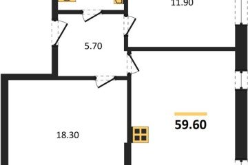 Фото №1: 2-комнатная квартира 59 м² - Краснодар, мкр. Прикубанский внутригородской округ, 