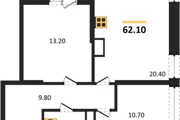 Фото №1: 2-комнатная квартира 62 м² - Краснодар, мкр. Прикубанский внутригородской округ, 