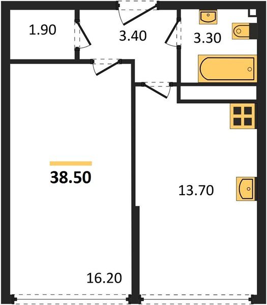 Фото №1: 1-комнатная квартира 38 м² - Краснодар, жилой комплекс Самолёт-6, мкр. Прикубанский внутригородской округ