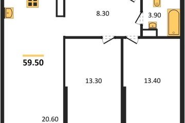 Фото №1: 2-комнатная квартира 59 м² - Краснодар, мкр. Прикубанский внутригородской округ, 
