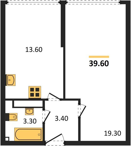 Фото №1: 1-комнатная квартира 39 м² - Краснодар, жилой комплекс Самолёт-6, мкр. Прикубанский внутригородской округ