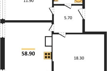 Фото №1: 2-комнатная квартира 58 м² - Краснодар, мкр. Прикубанский внутригородской округ, 