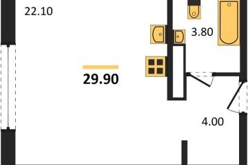 Фото №1: Студия 29 м² - Краснодар, мкр. жилой комплекс Самолёт-6, 