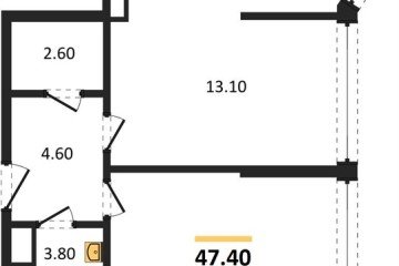 Фото №1: 2-комнатная квартира 47 м² - Краснодар, мкр. жилой комплекс Самолёт-6, 