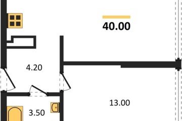 Фото №1: 1-комнатная квартира 40 м² - Краснодар, мкр. жилой комплекс Самолёт-6, 