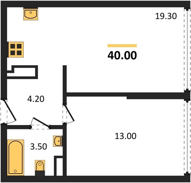 Фото №1: 1-комнатная квартира 40 м² - Краснодар, Прикубанский внутригородской округ, мкр. жилой комплекс Самолёт-6