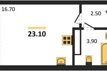 Фото №1: Студия 23 м² - Краснодар, мкр. жилой комплекс Самолёт-6, 