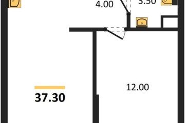 Фото №1: 1-комнатная квартира 37 м² - Краснодар, мкр. жилой комплекс Самолёт-6, 