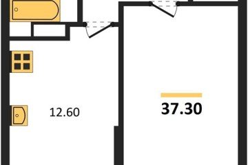 Фото №1: 1-комнатная квартира 37 м² - Краснодар, мкр. жилой комплекс Самолёт-6, 
