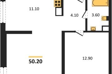 Фото №1: 2-комнатная квартира 50 м² - Краснодар, мкр. жилой комплекс Самолёт-6, 
