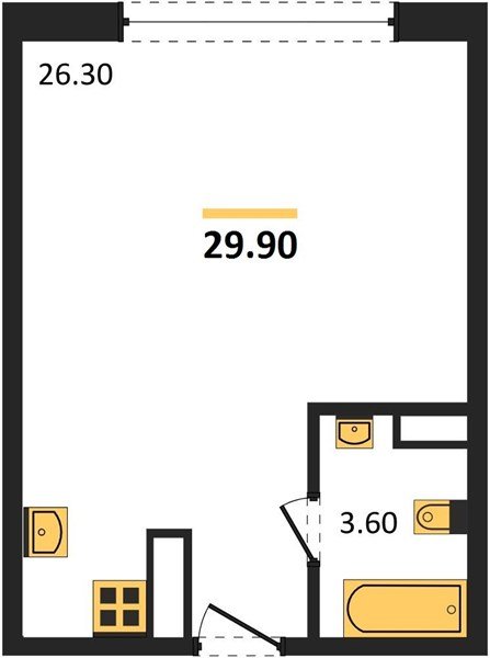 Фото №1: Студия 29 м² - Краснодар, Прикубанский внутригородской округ, мкр. жилой комплекс Самолёт-6