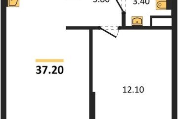 Фото №1: 1-комнатная квартира 37 м² - Краснодар, мкр. жилой комплекс Самолёт-6, 