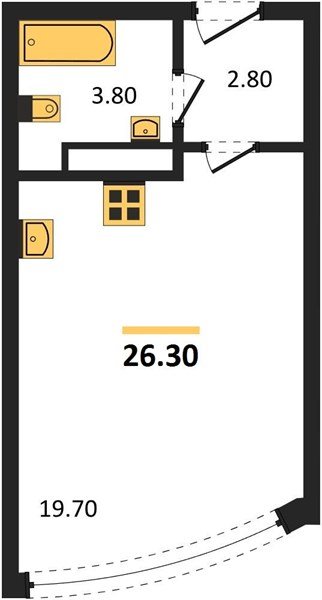 Фото №1: Студия 26 м² - Краснодар, Прикубанский внутригородской округ, мкр. жилой комплекс Самолёт-6