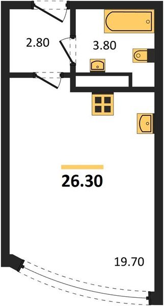 Фото №1: Студия 26 м² - Краснодар, Прикубанский внутригородской округ, мкр. жилой комплекс Самолёт-6