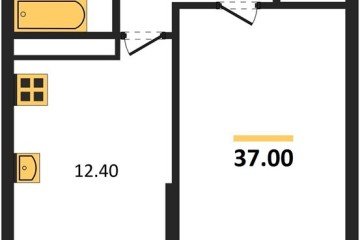 Фото №1: 1-комнатная квартира 37 м² - Краснодар, мкр. жилой комплекс Самолёт-6, 