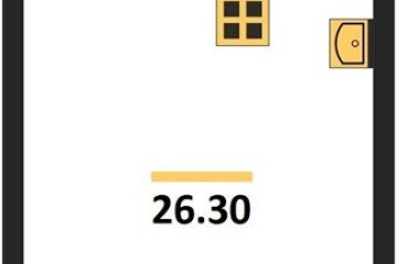 Фото №1: Студия 26 м² - Краснодар, мкр. жилой комплекс Самолёт-6, 