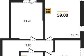 Фото №1: 2-комнатная квартира 61 м² - Краснодар, мкр. жилой комплекс Самолёт-6, 