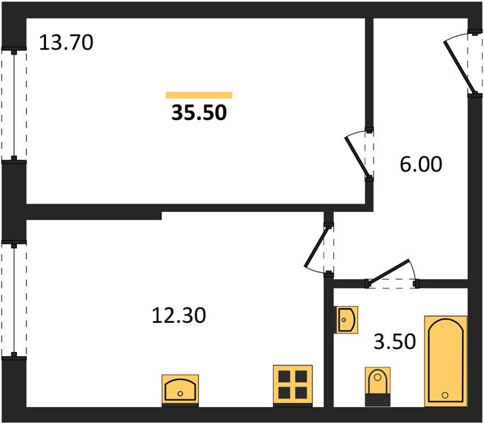 Фото №1: 1-комнатная квартира 35 м² - Краснодар, Прикубанский внутригородской округ, мкр. жилой комплекс Самолёт-6