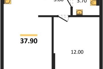 Фото №1: 1-комнатная квартира 37 м² - Краснодар, мкр. жилой комплекс Самолёт-6, 