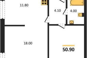Фото №1: 2-комнатная квартира 50 м² - Краснодар, мкр. жилой комплекс Самолёт-6, 