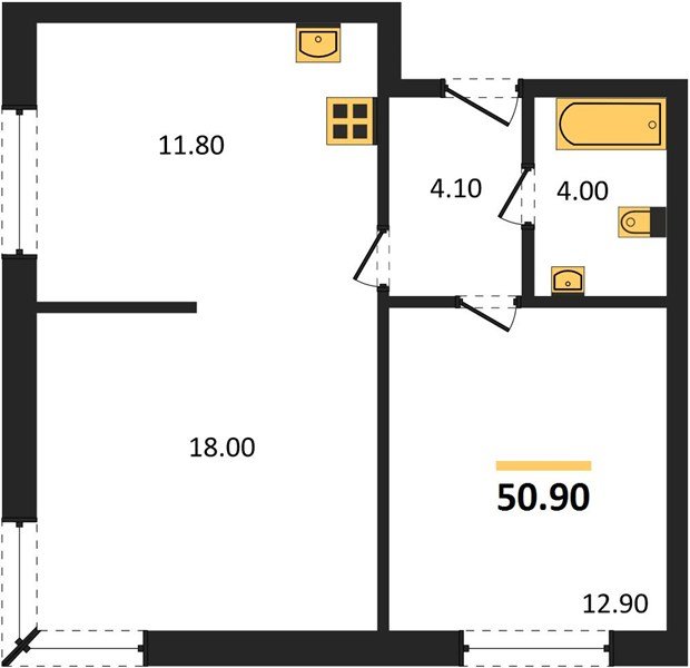 Фото №1: 2-комнатная квартира 50 м² - Краснодар, Прикубанский внутригородской округ, мкр. жилой комплекс Самолёт-6