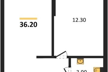 Фото №1: 1-комнатная квартира 36 м² - Краснодар, мкр. жилой комплекс Самолёт-6, 
