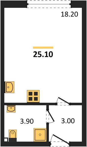 Фото №1: Студия 25 м² - Краснодар, Прикубанский внутригородской округ, мкр. жилой комплекс Самолёт-6