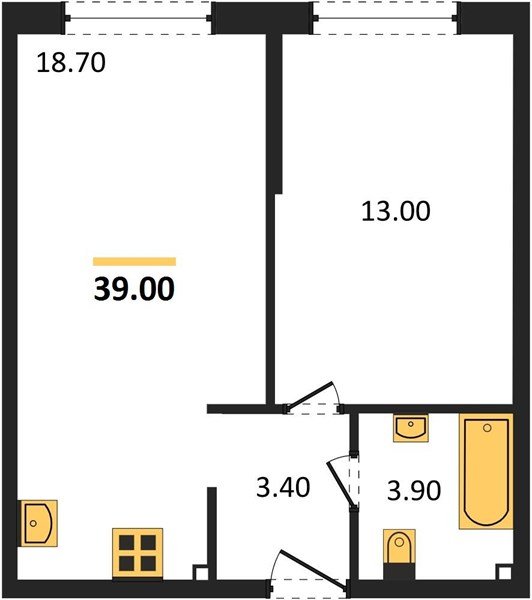 Фото №1: 1-комнатная квартира 39 м² - Краснодар, Прикубанский внутригородской округ, мкр. жилой комплекс Самолёт-6