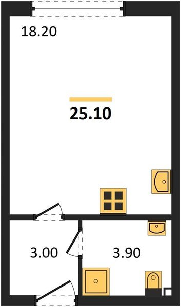 Фото №1: Студия 25 м² - Краснодар, Прикубанский внутригородской округ, мкр. жилой комплекс Самолёт-6