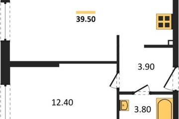 Фото №1: 1-комнатная квартира 39 м² - Краснодар, мкр. жилой комплекс Самолёт-6, 