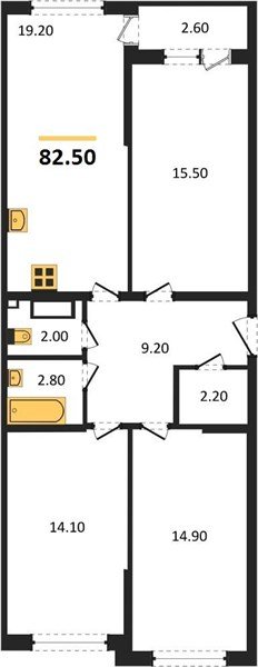 Фото №1: 3-комнатная квартира 82 м² - Краснодар, Прикубанский внутригородской округ, мкр. жилой комплекс Самолёт-6