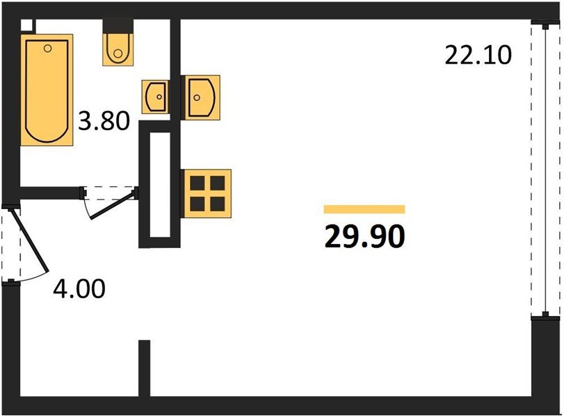 Фото №1: Студия 29 м² - Краснодар, Прикубанский внутригородской округ, мкр. жилой комплекс Самолёт-6