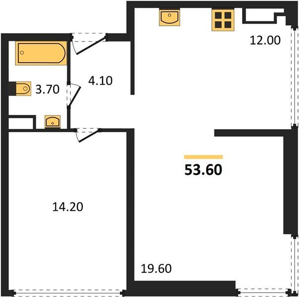 Фото №1: 2-комнатная квартира 53 м² - Краснодар, Прикубанский внутригородской округ, мкр. жилой комплекс Самолёт-6