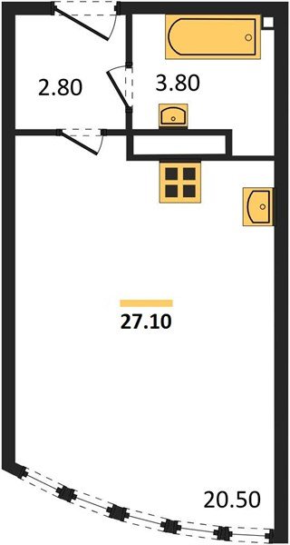 Фото №1: Студия 27 м² - Краснодар, Прикубанский внутригородской округ, мкр. жилой комплекс Самолёт-6