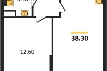 Фото №1: 1-комнатная квартира 38 м² - Краснодар, мкр. жилой комплекс Самолёт-6, 