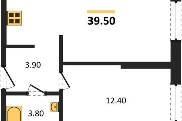 Фото №1: 1-комнатная квартира 39 м² - Краснодар, мкр. жилой комплекс Самолёт-6, 