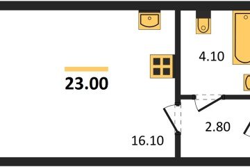 Фото №1: Студия 23 м² - Краснодар, мкр. жилой комплекс Самолёт-6, 