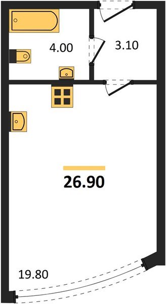 Фото №1: Студия 26 м² - Краснодар, Прикубанский внутригородской округ, мкр. жилой комплекс Самолёт-6