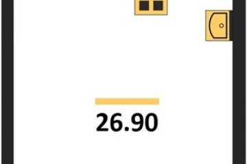 Фото №1: Студия 26 м² - Краснодар, мкр. жилой комплекс Самолёт-6, 