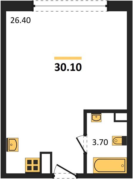 Фото №1: Студия 30 м² - Краснодар, Прикубанский внутригородской округ, мкр. жилой комплекс Самолёт-6